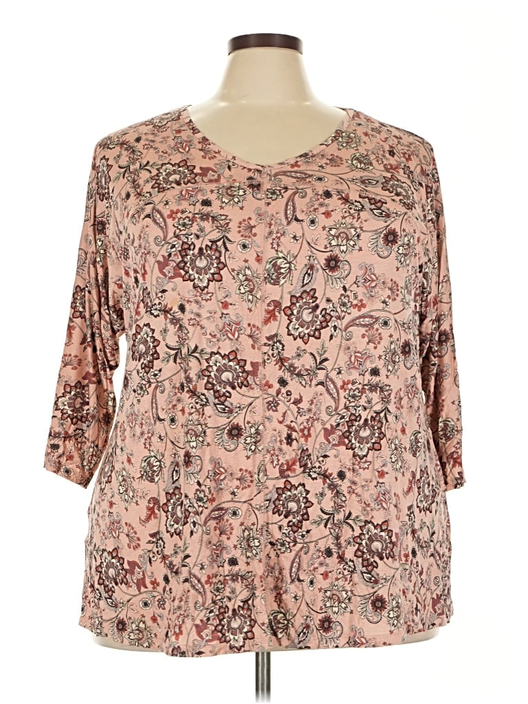 Pre-owned Tabitha Webb 3/4 Sleeve T-shirt In Brown