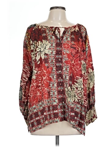 Johnny Was Long Sleeve Silk Top (view 1)