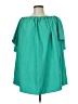 Love J 100% Polyester Green Short Sleeve Blouse Size M - photo 1