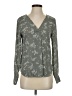 Ann Taylor 100% Polyester Gray Long Sleeve Blouse Size XS - photo 1