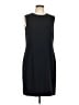Amanda Smith 100% Polyester Solid Black Casual Dress Size 12 - photo 1