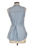 Veronica Beard Blue Sleeveless Button-Down Shirt Size 10 - photo 2