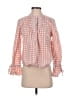 J.Crew 100% Cotton Checkered-gingham Orange Long Sleeve Blouse Size S - photo 1