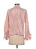 J.Crew 100% Cotton Checkered-gingham Orange Long Sleeve Blouse Size S - photo 2