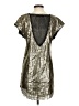Signature 8 100% Polyester Metallic Silver Cocktail Dress Size S - photo 2