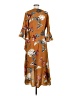 Lulus 100% Polyester Tropical Brown Casual Dress Size L - photo 2