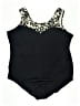 Juno Active 100% Polyamide Hearts Black One Piece Swimsuit Size 4X - photo 1