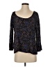 Buttons 100% Rayon Blue 3/4 Sleeve Blouse Size L - photo 1