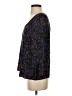 Buttons 100% Rayon Blue 3/4 Sleeve Blouse Size L - photo 5