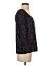 Buttons 100% Rayon Blue 3/4 Sleeve Blouse Size L - photo 4