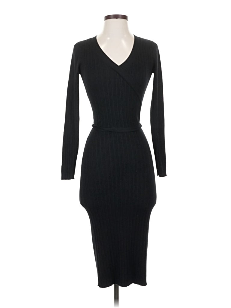 Pre-owned Pink Rose Cocktail Dress In Black