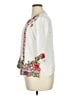 Durga-Kali 100% Rayon White Short Sleeve Blouse Size XL - photo 5