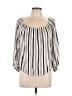 Billabong 100% Rayon Ivory Black 3/4 Sleeve Blouse Size M - photo 1