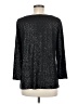 J.Crew Metallic Black 3/4 Sleeve Top Size M - photo 2