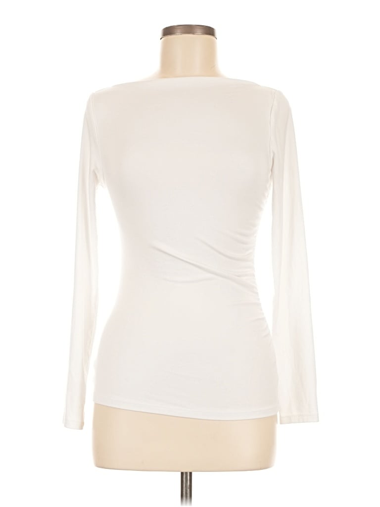 Pre-owned Babaton Long Sleeve T-shirt In White