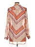 Charlotte Russe 100% Polyester Orange Long Sleeve Blouse Size L - photo 2