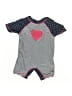 Little Me Hearts Black Rash Guard Size 6-9 mo - photo 1