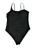 Unbranded Chevron-herringbone Black One Piece Swimsuit Size L - photo 2