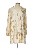 True Craft 100% Rayon Ivory Casual Dress Size L - photo 1