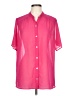Unbranded 100% Polyester Pink Short Sleeve Blouse Size L - photo 1