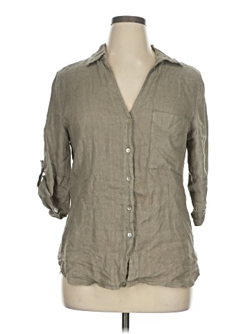 Three Hearts 3/4 Sleeve Button-Down Shirt (view 1)