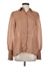 Express 100% Polyester Tan Long Sleeve Blouse Size S - photo 1