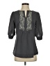 Brixon Ivy 100% Polyester Gray Short Sleeve Blouse Size XS - photo 1