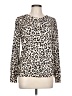 Talbots Animal Print Ivory Pullover Sweater Size L - photo 1