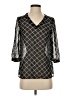 Old Navy 100% Polyester Black 3/4 Sleeve Blouse Size XS - photo 1