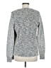 Barneys New York Tweed Silver Gray Pullover Sweater Size M - photo 2