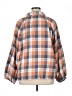 GeeGee Plaid Orange 3/4 Sleeve Button-Down Shirt Size 1X - photo 2