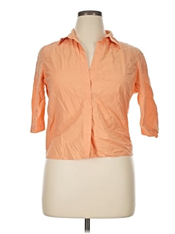 DKNY 3/4 Sleeve Button-Down Shirt (view 1)