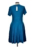 Unbranded Solid Blue Casual Dress Size L - photo 2