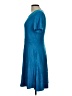 Unbranded Solid Blue Casual Dress Size L - photo 5