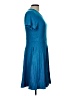 Unbranded Solid Blue Casual Dress Size L - photo 4