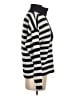 OUTERKNOWN 100% Cotton Stripes Ivory Turtleneck Sweater Size S - photo 4
