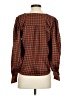 Levi's 100% Polyester Houndstooth Brown Long Sleeve Blouse Size S - photo 2