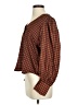 Levi's 100% Polyester Houndstooth Brown Long Sleeve Blouse Size S - photo 5