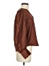 Levi's 100% Polyester Houndstooth Brown Long Sleeve Blouse Size S - photo 4