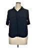 Porridge Blue Short Sleeve Blouse Size XL (4) - photo 1