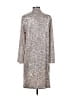 By Together 100% Polyester Silver Gold Cardigan Size S - photo 2