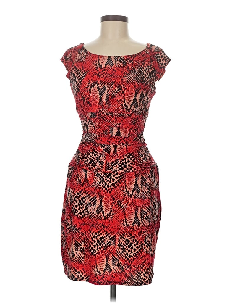 Pre-owned Bisou Bisou Cocktail Dress In Red