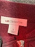 Liz Claiborne 100% Polyester Argyle Burgundy Jacket Size S - photo 6