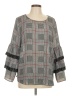 Alfani Gray Long Sleeve Blouse Size L - photo 1