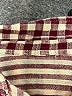 Unbranded Checkered-gingham Burgundy Long Sleeve Button-Down Shirt Size 5 (estimated) - photo 3