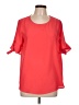 Downeast 100% Polyester Red 3/4 Sleeve Blouse Size L - photo 1