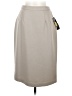 Simon Ellis 100% Polyester Solid Gray Tan Formal Skirt Size 8 - photo 1