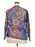 Unbranded 100% Polyester Paisley Blue Pullover Sweater Size 2X - photo 2