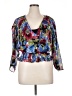 Sunny Leigh 100% Polyester Blue 3/4 Sleeve Blouse Size XL - photo 1