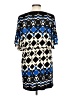 Style&Co Graphic Blue Casual Dress Size L - photo 2